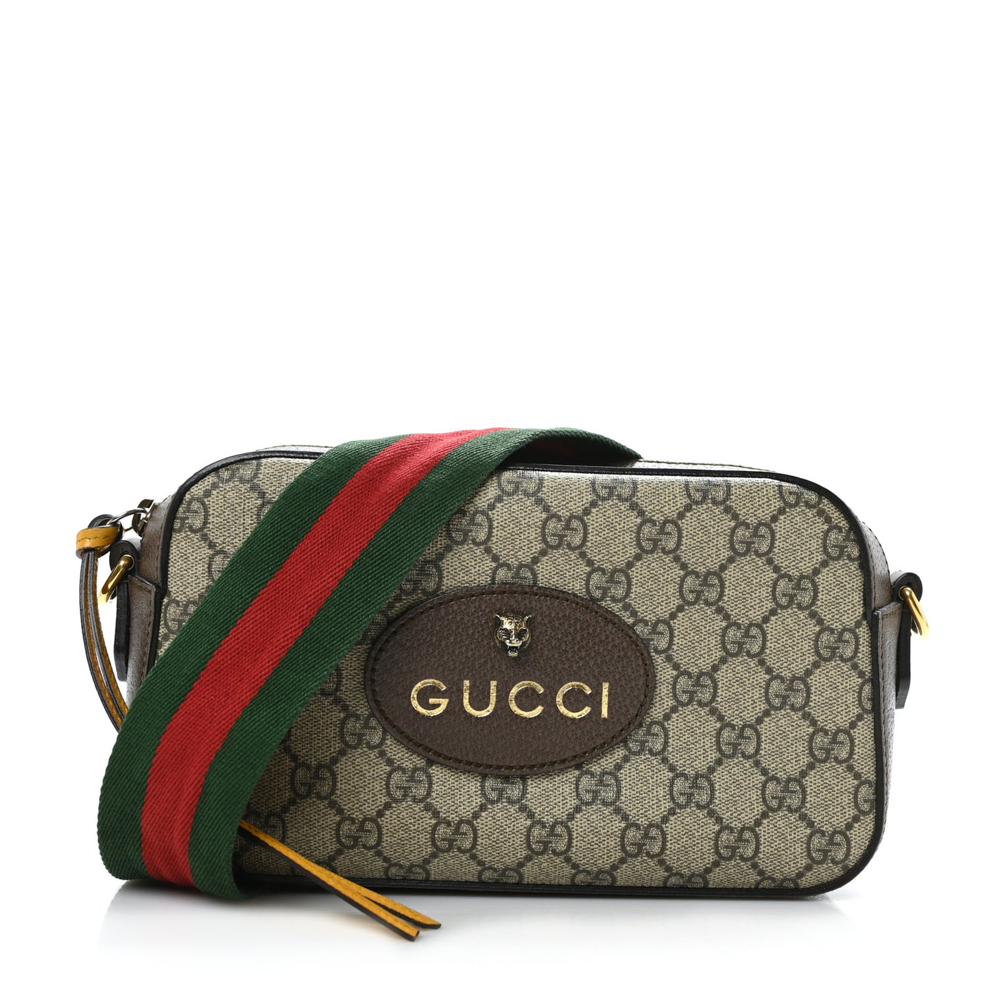 GG Supreme Monogram Web Neo Vintage Shoulder Bag Beige New Acero Crop