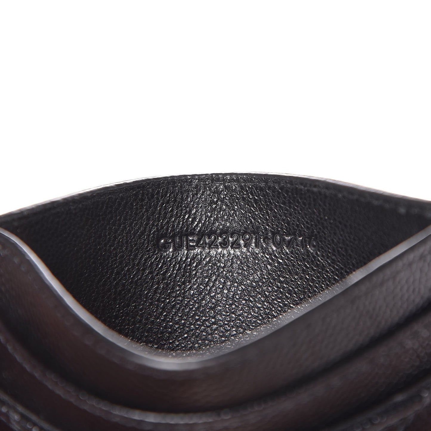 Grain De Poudre Matelasse Chevron Monogram Credit Card Case Black