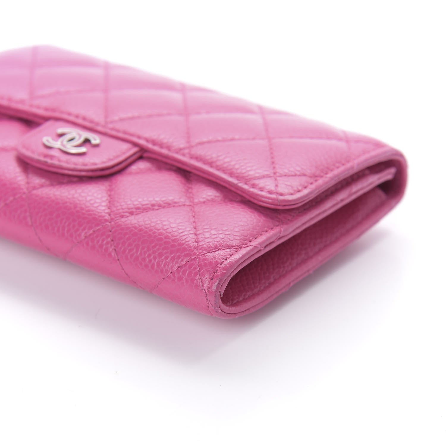 Chanel Iridescent Caviar Quilted Medium Flap Wallet Pink 7 of 11