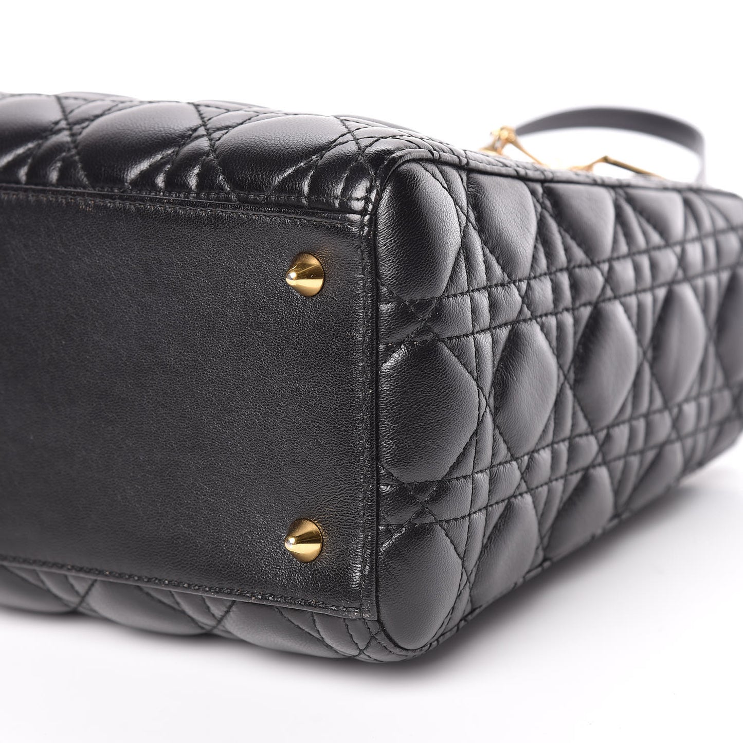 Lambskin Cannage Medium Lady Dior Black