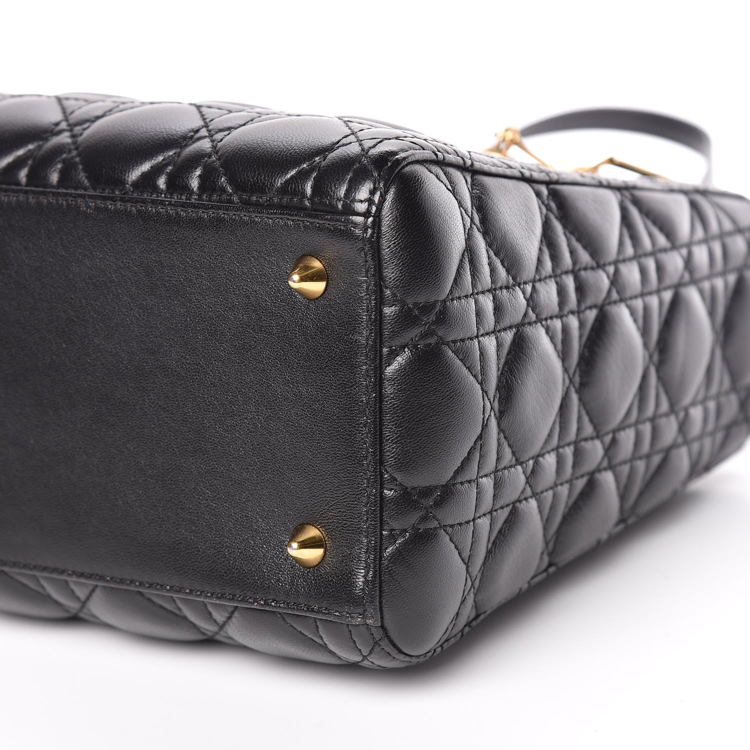 Christian Dior Lambskin Cannage Medium Lady Dior Black 6 of 13