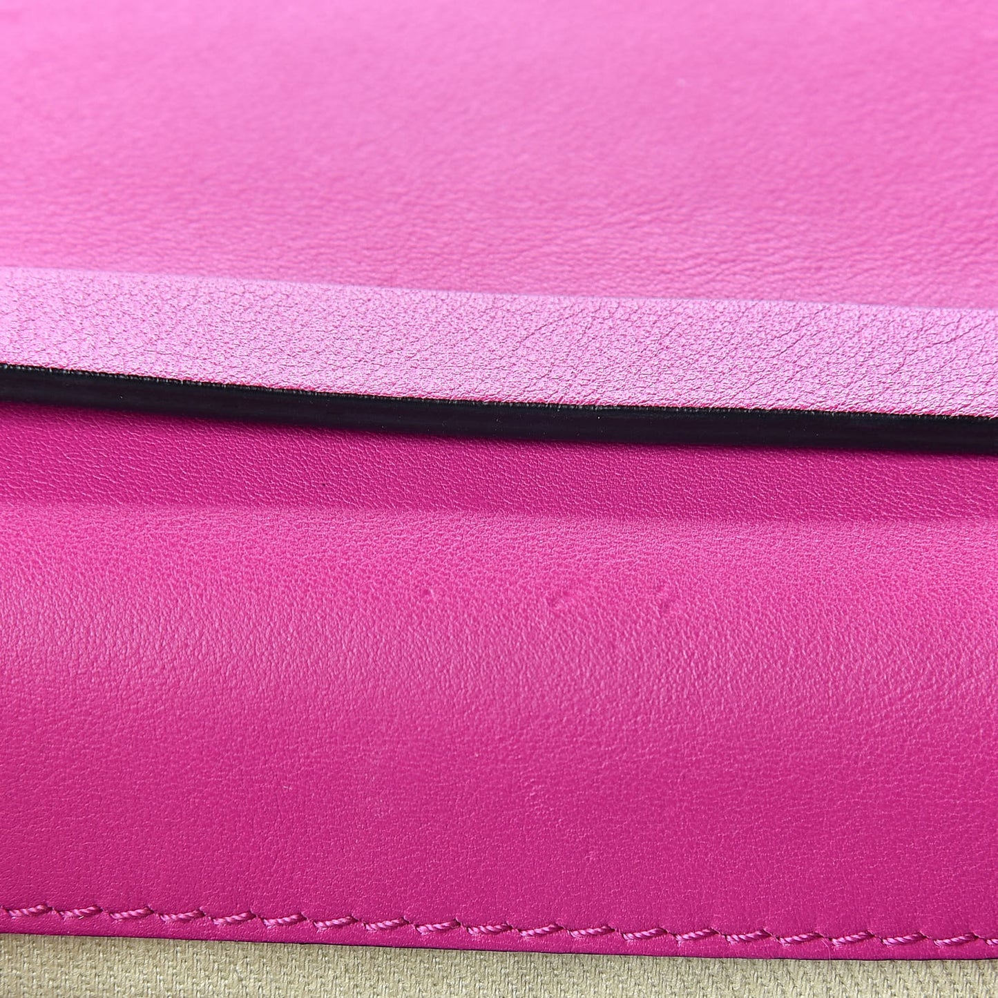 Vitello Mini Rockstud Flap Saddle Crossbody Bag Fuxia