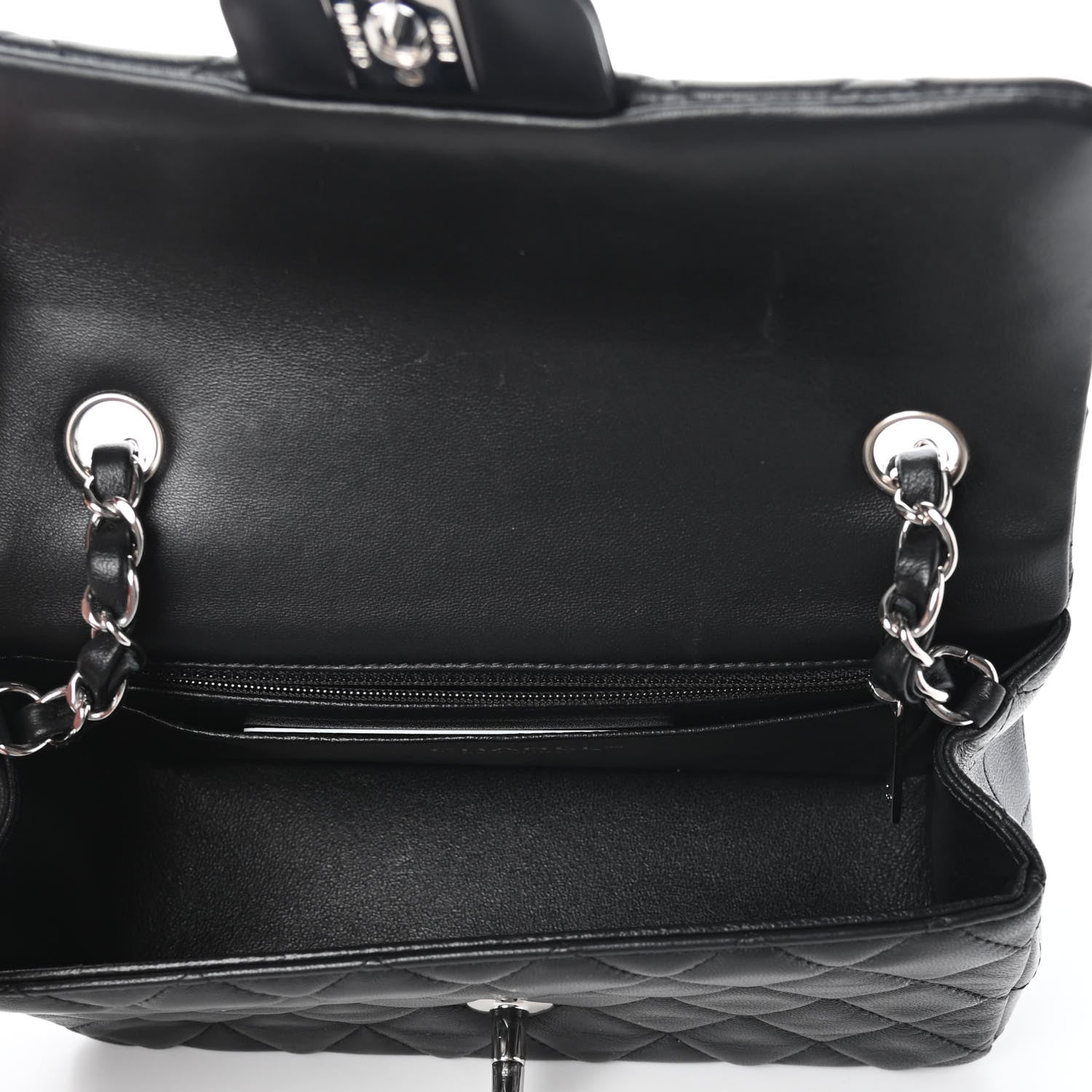 Chanel Lambskin Quilted Mini Rectangular Flap Black 4 of 8