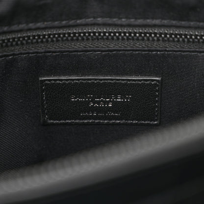 Saint Laurent Calfskin Y Quilted Monogram Monochrome Medium Loulou Chain Satchel Black 6 of 12