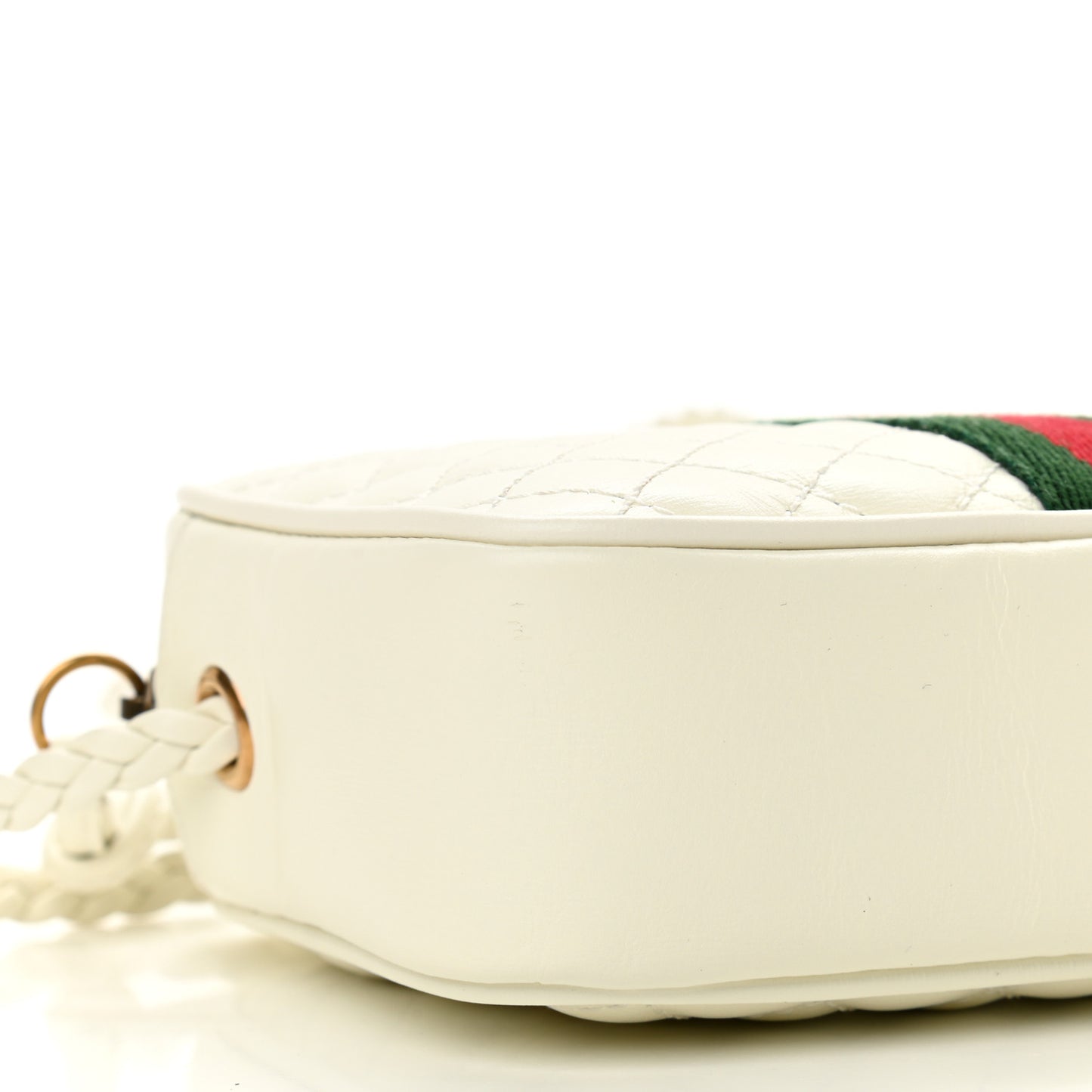 Calfskin Web Trapuntata Mini Shoulder Bag Off White