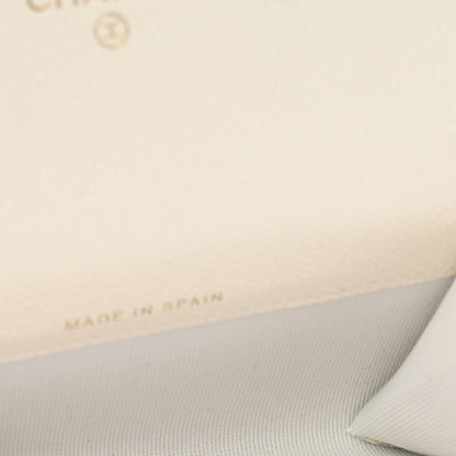 Chanel Caviar Quilted Multi Chain CC Flap Card Holder White 5 of 10