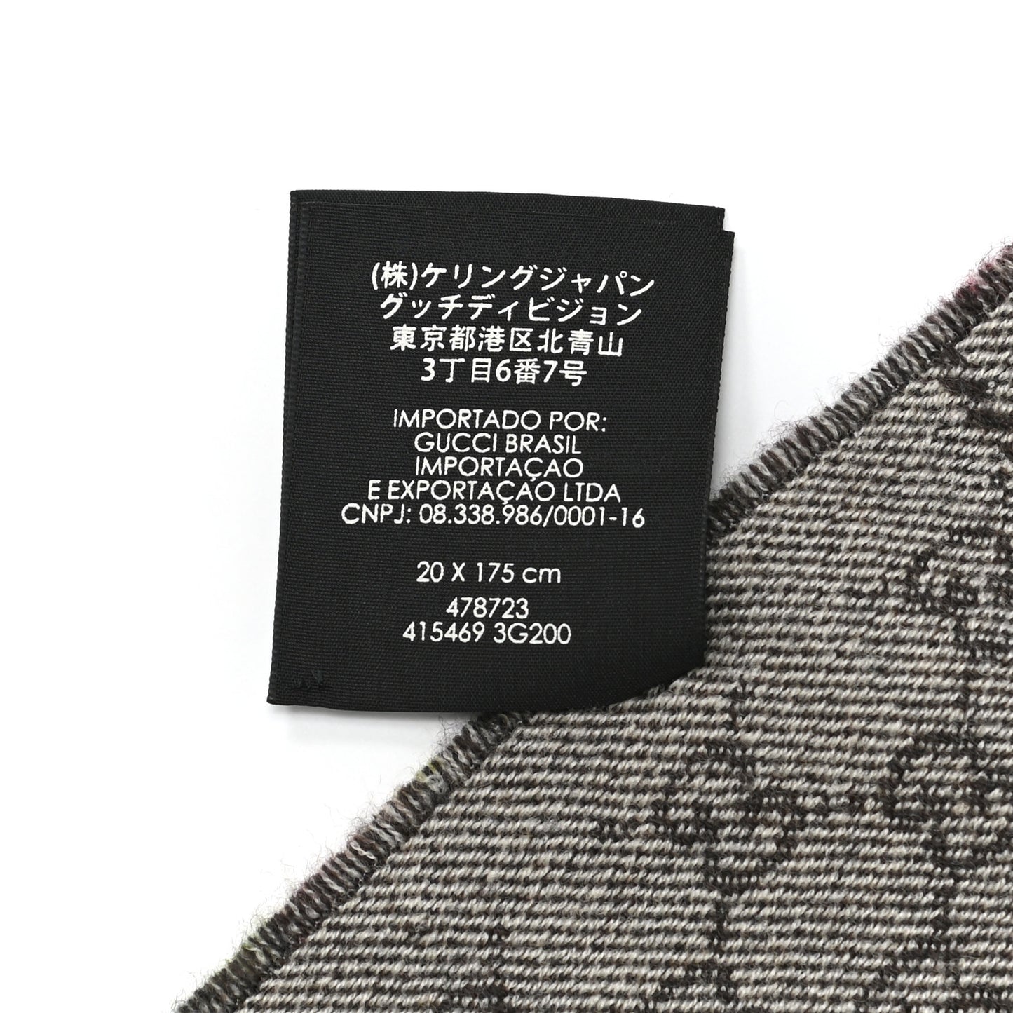 Wool GG Monogram Miniorophin Scarf Shell Pink