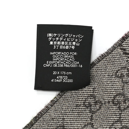 Gucci Wool GG Monogram Miniorophin Scarf Shell Pink 5 of 5