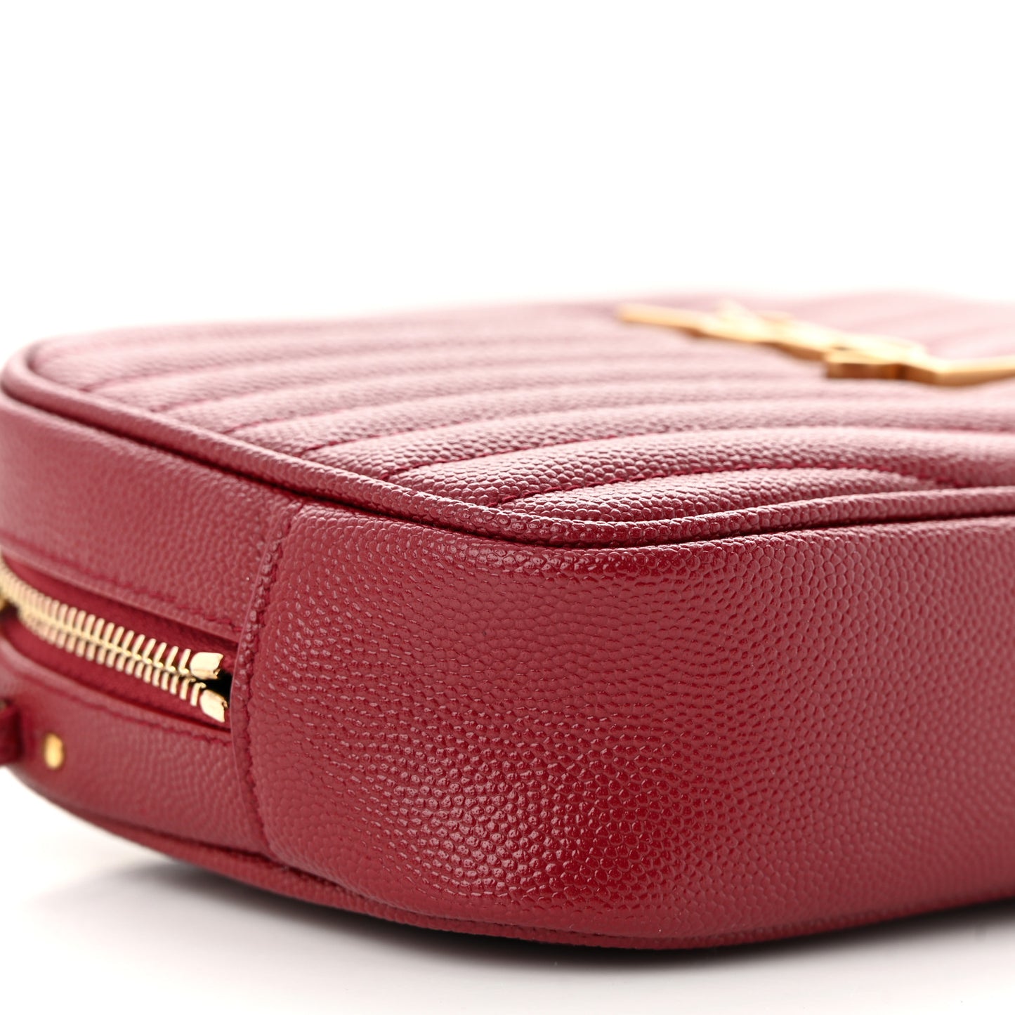 Grain De Poudre Matelasse Monogram Mini Lou Camera Bag Opyum Red