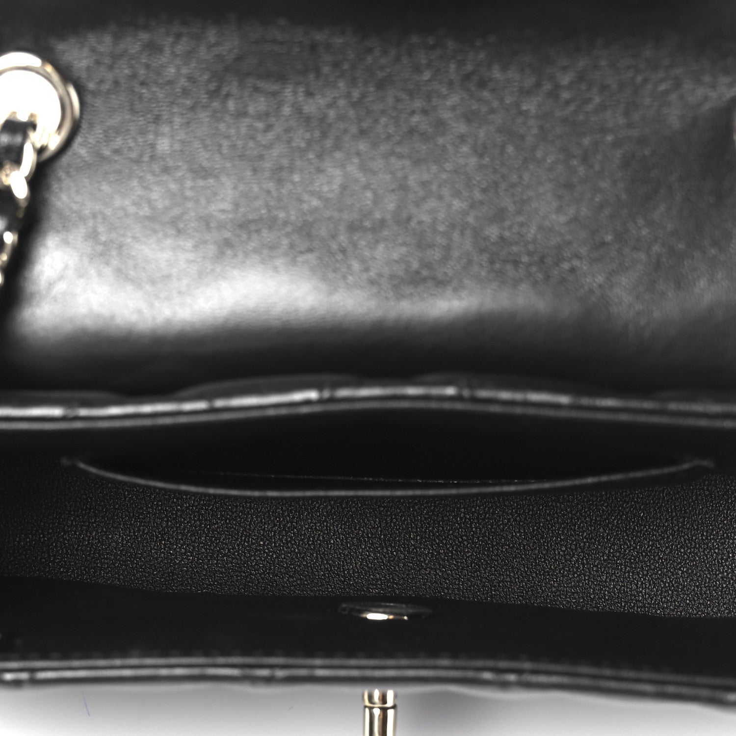 Chanel Lambskin Quilted Rectangular Phone Holder Clutch With Chain Black 5 of 11
