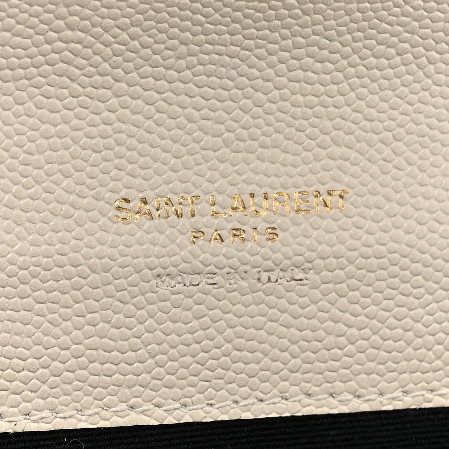 Saint Laurent Grain De Poudre Matelasse Chevron Monogram Envelope Clutch Blanc Vintage 6 of 9
