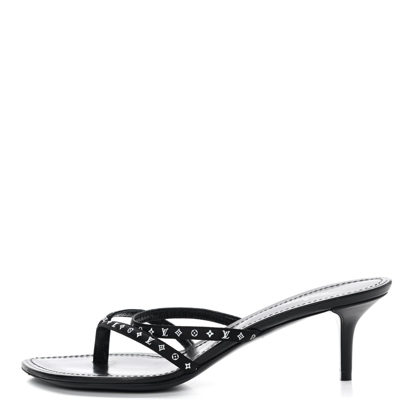 Satin Calfskin Citizen Thong Sandal 40 Black