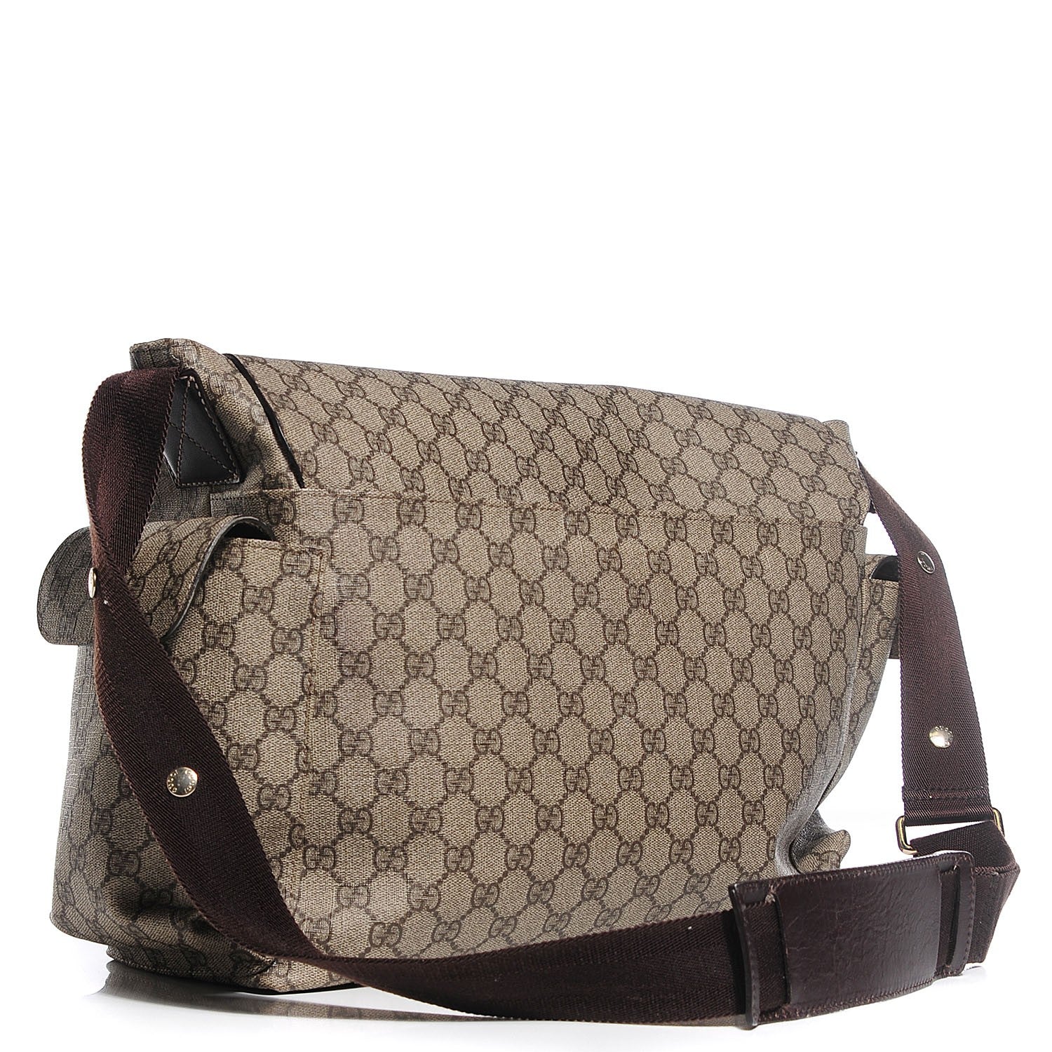 Gucci GG Plus Monogram Messenger Diaper Bag Dark Brown 3 of 7