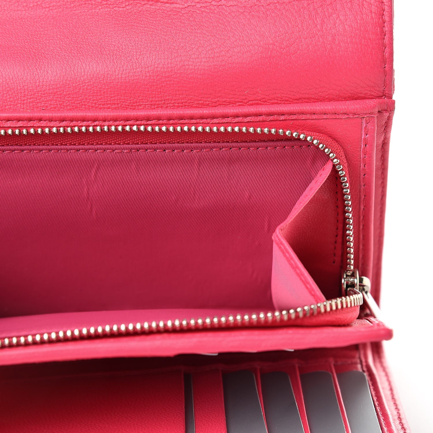 Christian Dior Lambskin Cannage Lady Dior Explorateur Wallet Fuchsia 8 of 9