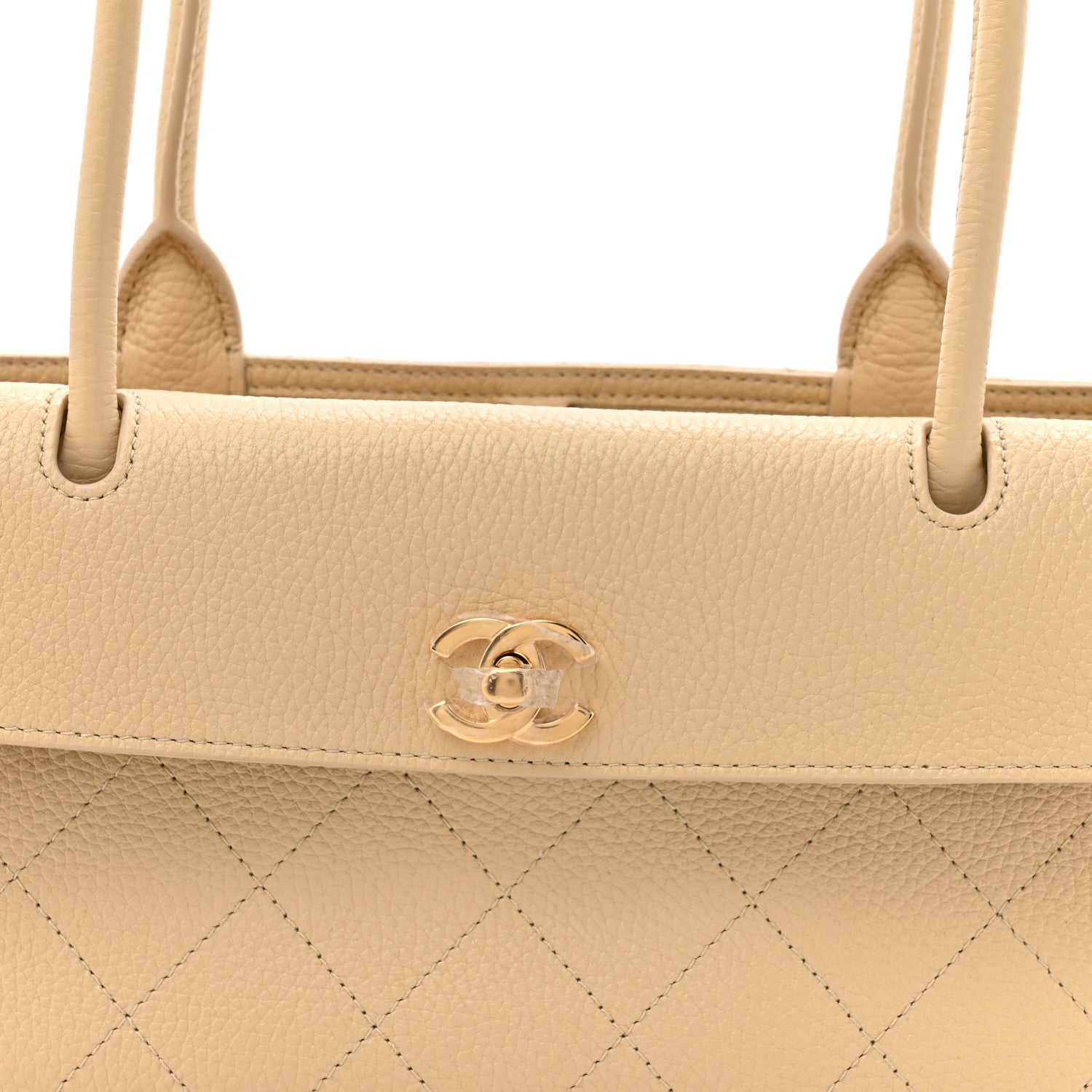 Chanel Grained Calfskin Stitched Urban Essentials Small Shopping Bag Beige 8 of 10