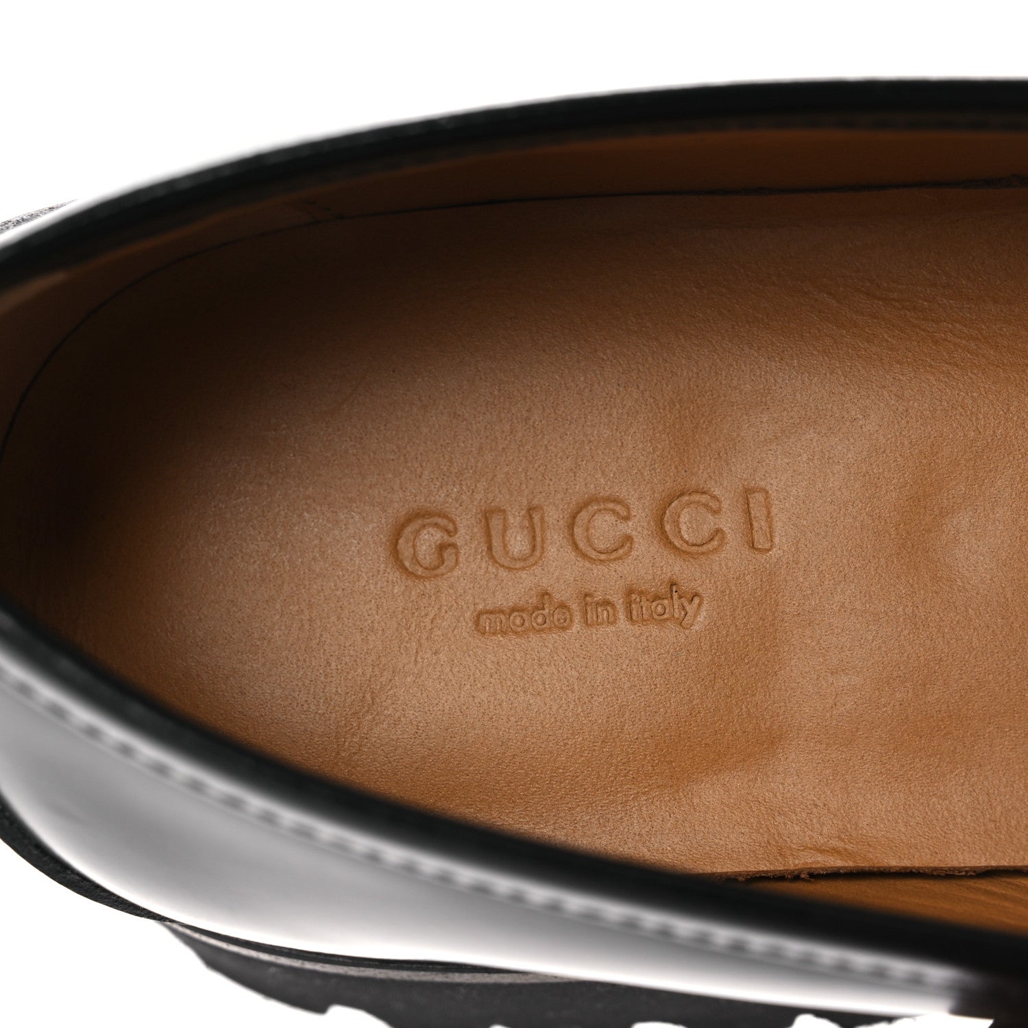 Gucci Cordovan Lux Womens Horsebit 45mm Platform Loafers 37.5 Black 9 of 12