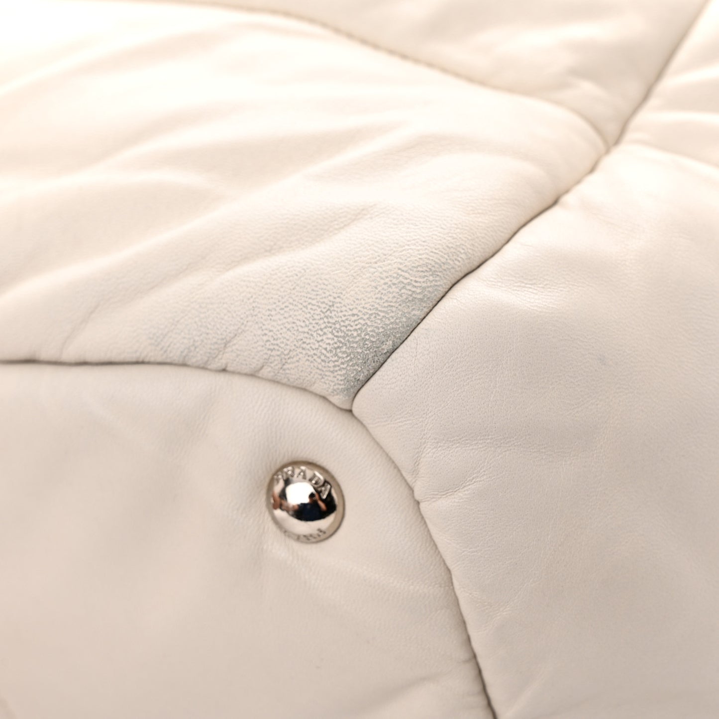 Nappa Bomber Tote Bianco