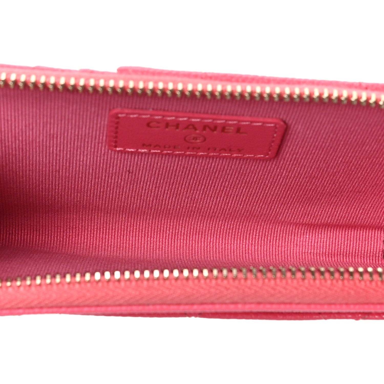 Chanel Caviar Quilted CC Zip Around Card Holder Rose 6 of 8