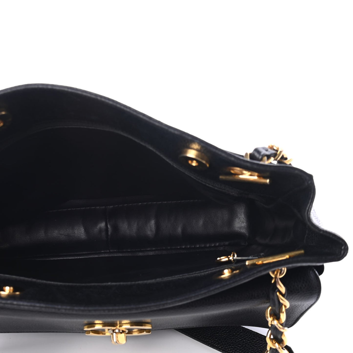 Caviar CC Shoulder Bag Black