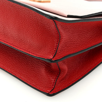Miu Miu Goatskin Madras Miu Logo Shoulder Bag Rosa Fuoco 8 of 8
