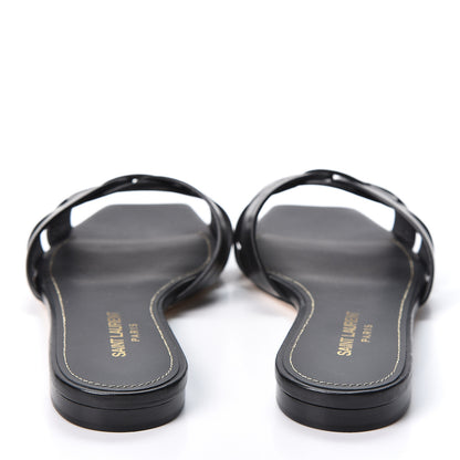 Saint Laurent Calfskin Nu Pied 05 Slide Sandals 37.5 Black 5 of 10