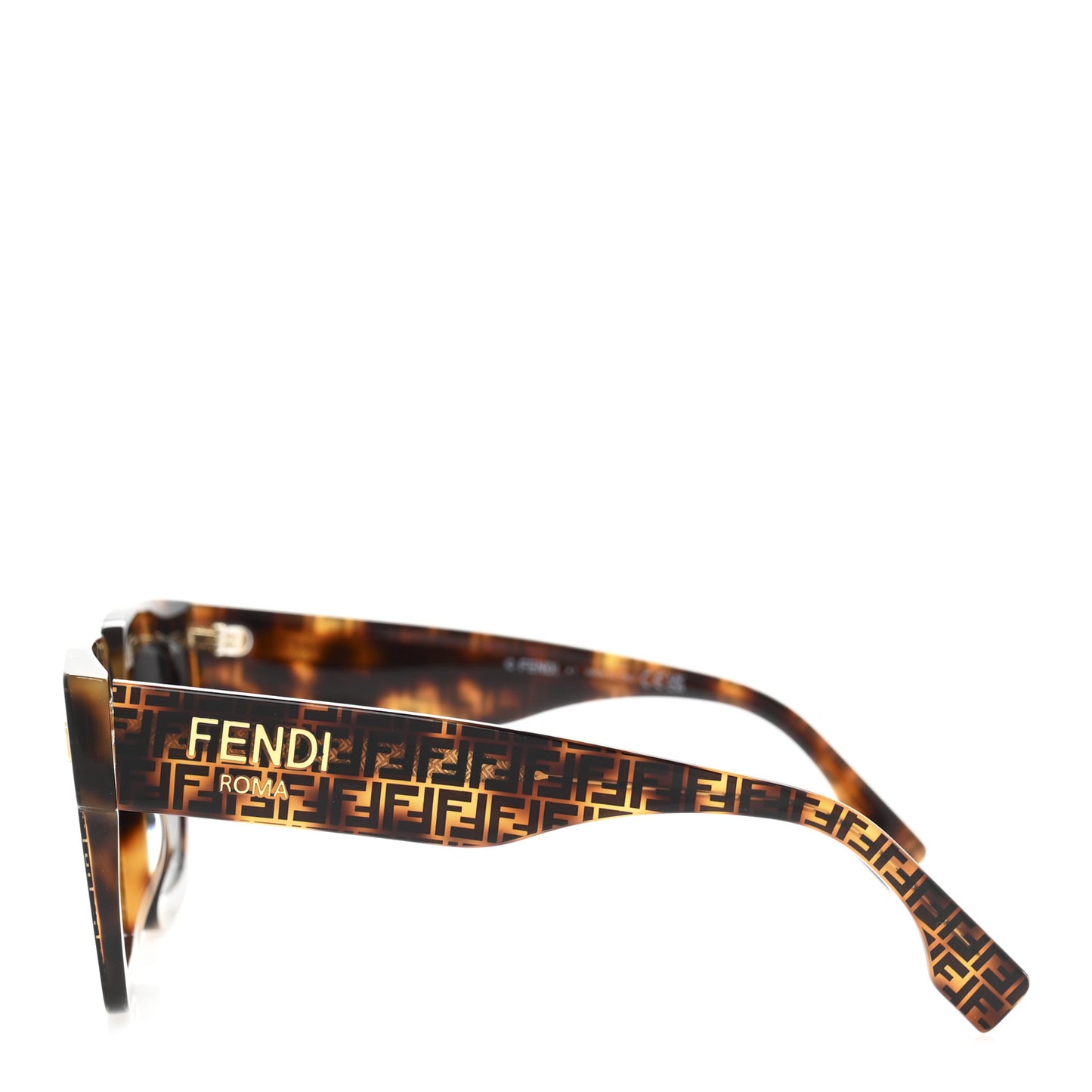 Acetate Fendi Square Sunglasses FE40101 Havana Black