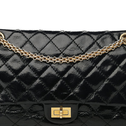 Chanel Distressed Patent Quilted 2.55 Reissue 226 Flap Black 7 of 11
