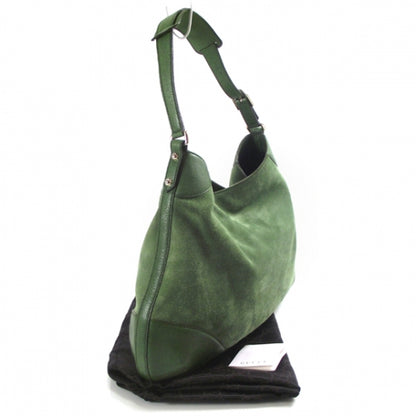 Gucci Suede Hasler Hobo Green 3 of 11