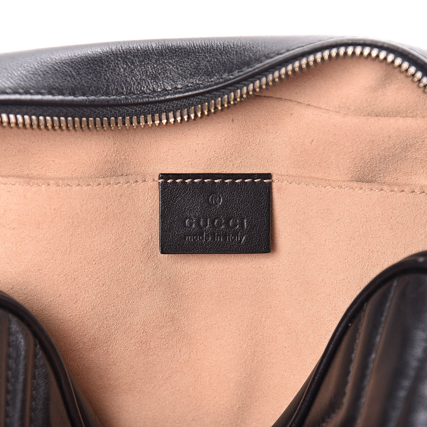 Calfskin Matelasse Small GG Marmont Chain Shoulder Bag Black