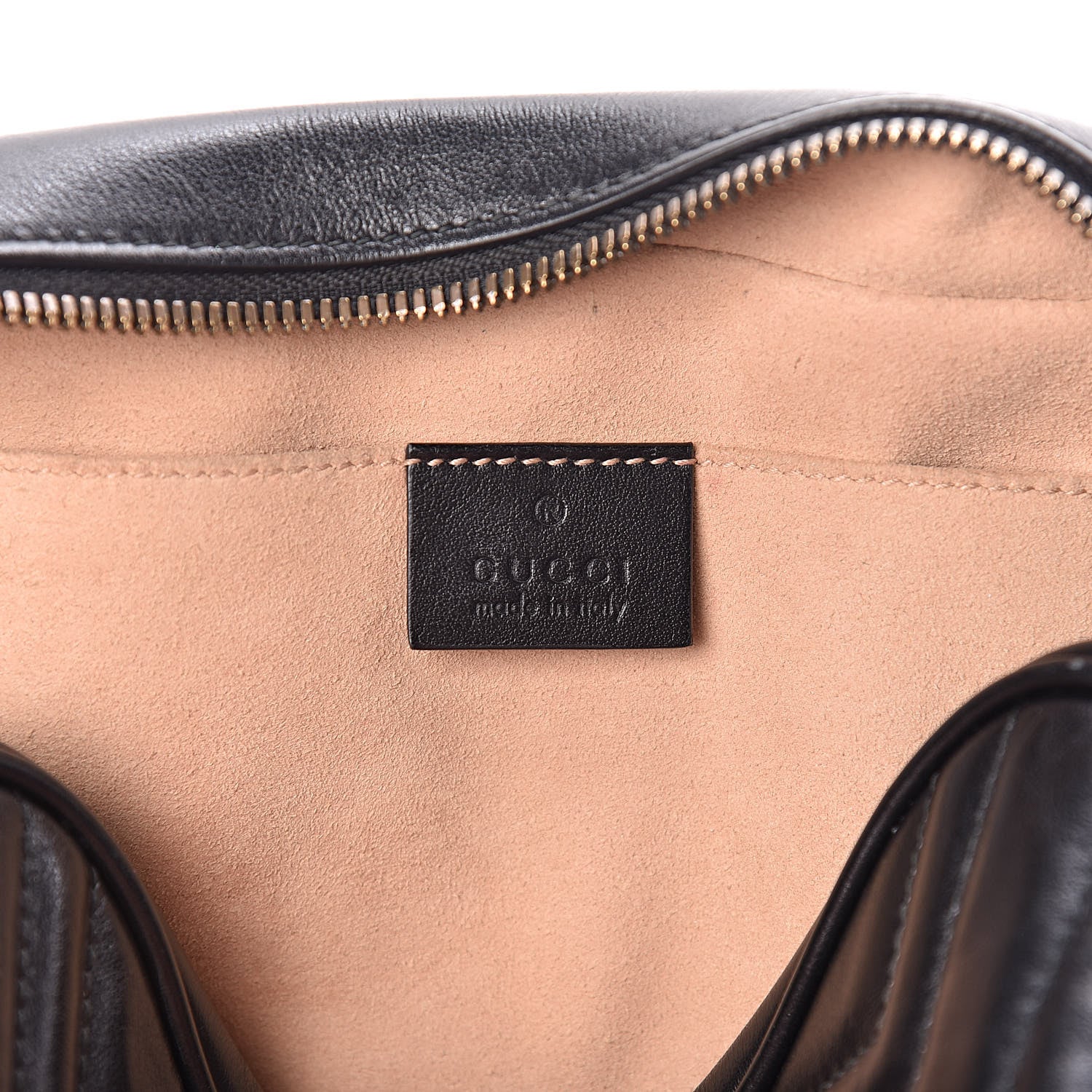 Gucci Calfskin Matelasse Small GG Marmont Chain Shoulder Bag Black 6 of 10