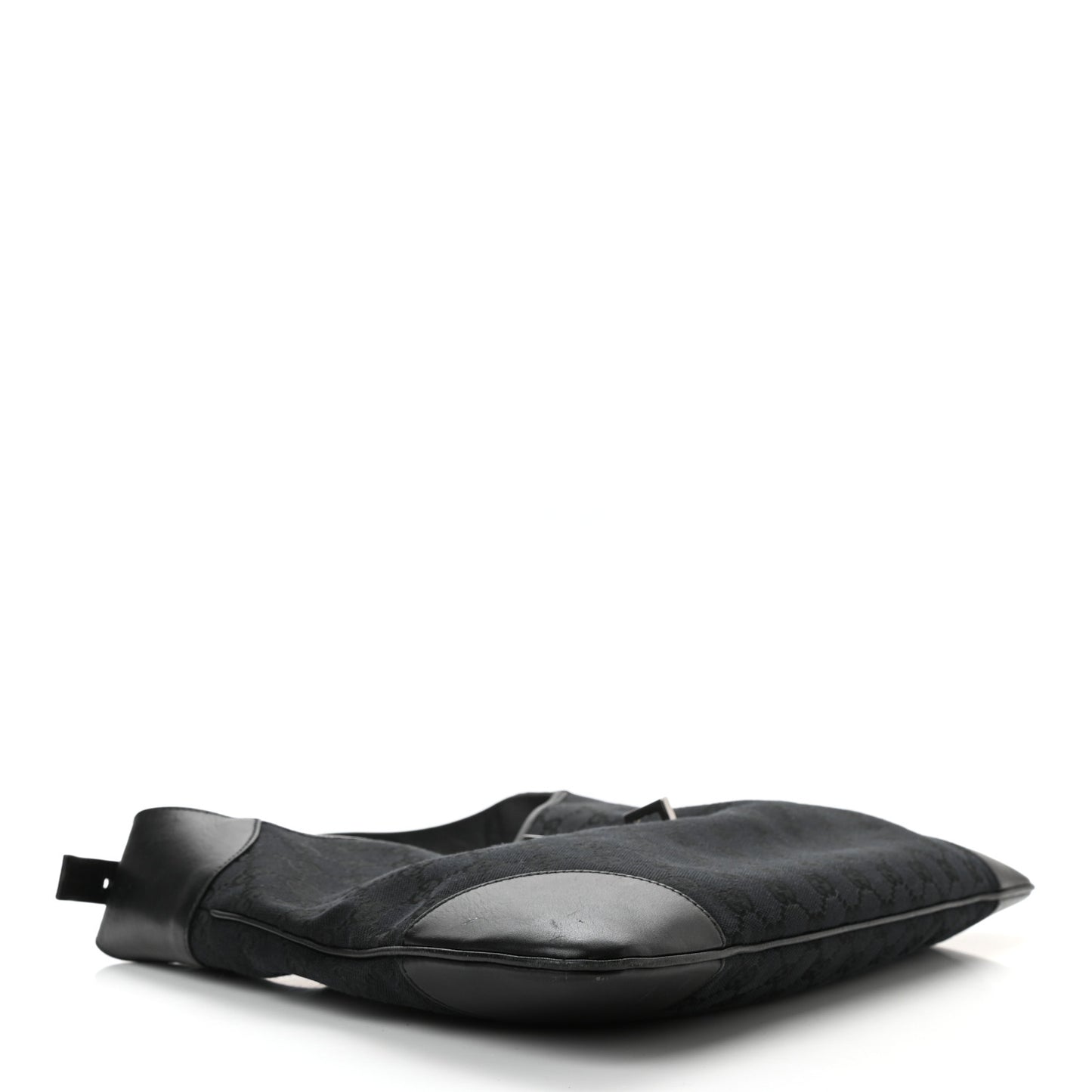Monogram Lobster Clasp Jackie O Hobo Black