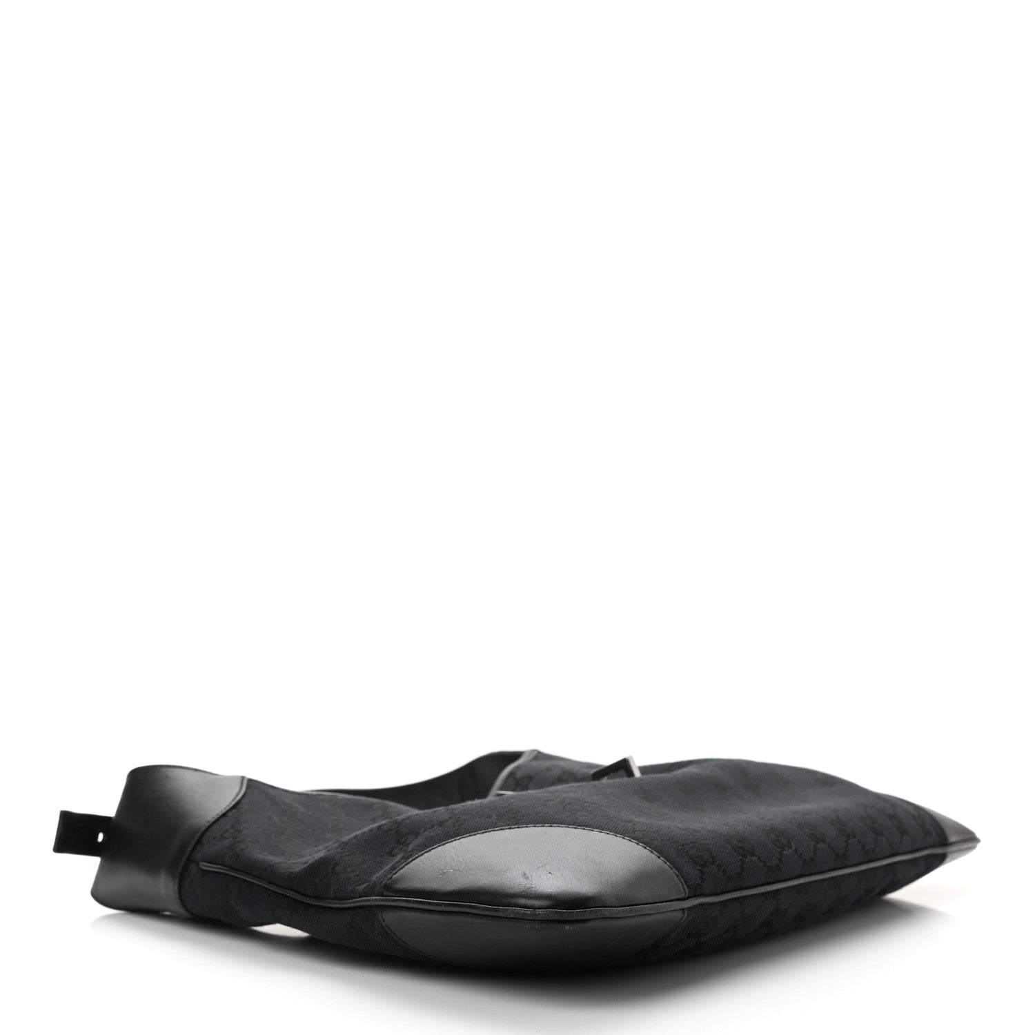 Gucci Monogram Lobster Clasp Jackie O Hobo Black 4 of 12