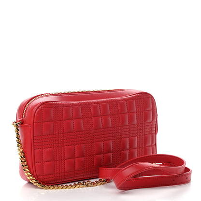 Burberry Lambskin Quilted Camera Bag Bright Red 3 of 13