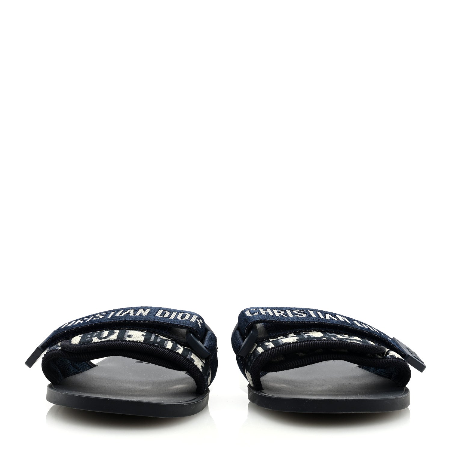 Christian Dior Nylon Oblique Dio(r)evolution Slide Sandals 38 Deep Blue 3 of 8