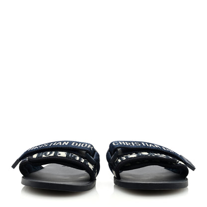 Christian Dior Nylon Oblique Dio(r)evolution Slide Sandals 38 Deep Blue 3 of 8