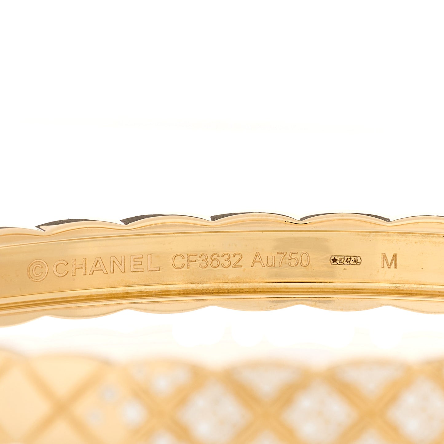 18K Yellow Gold Diamond Coco Crush Bracelet M