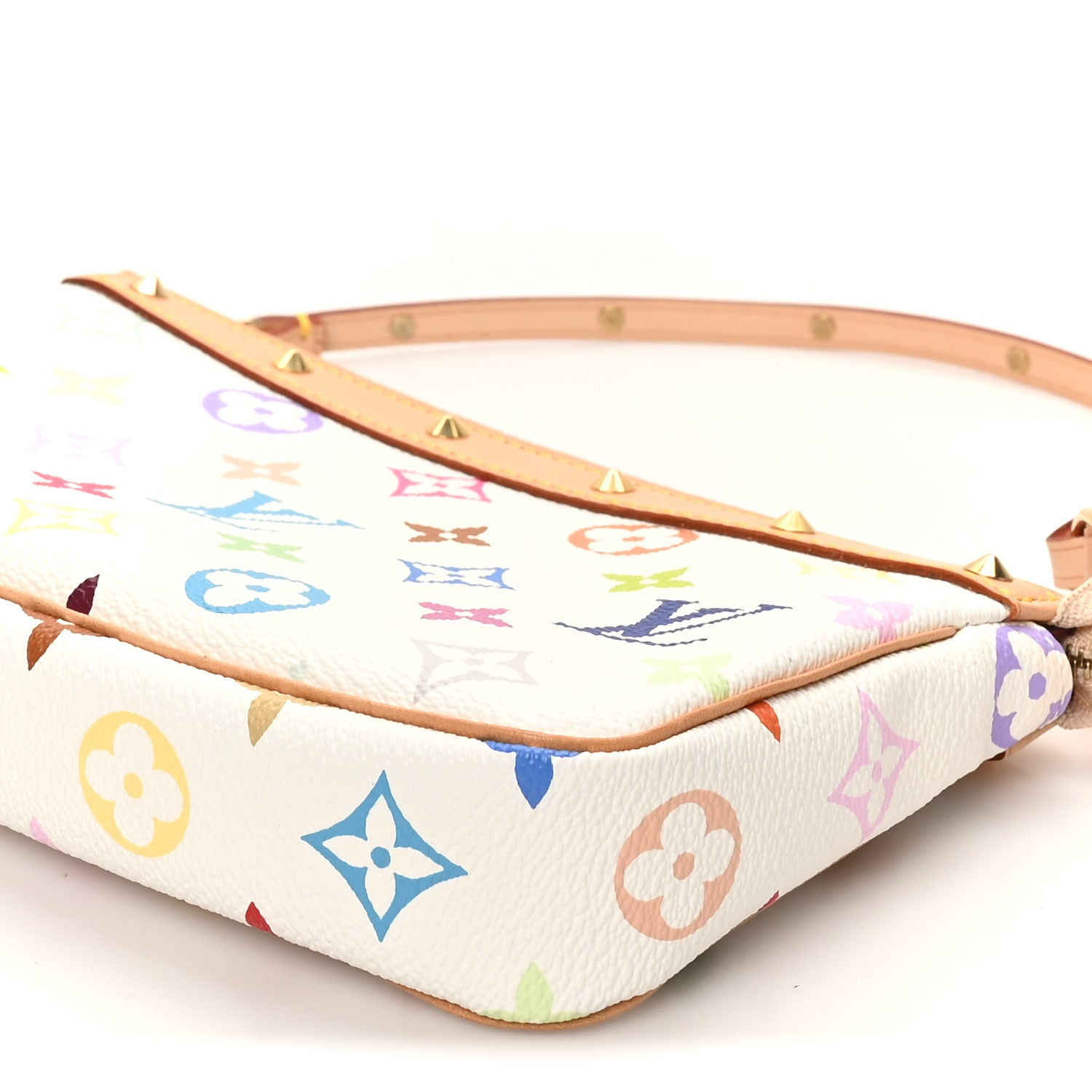 Louis Vuitton Monogram Multicolor Pochette Accessories White 9 of 9