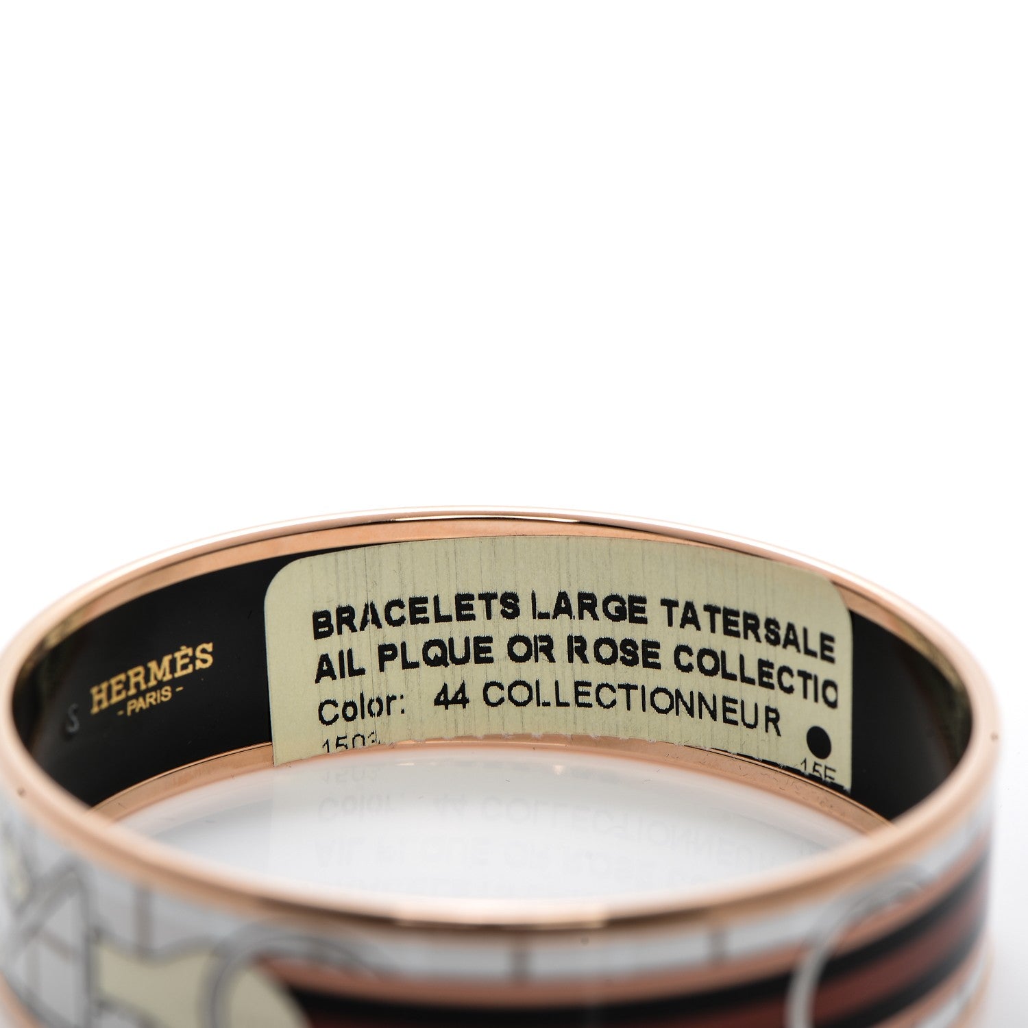 Hermes Enamel Printed Wide Tatersale Bracelet 65 6 of 6