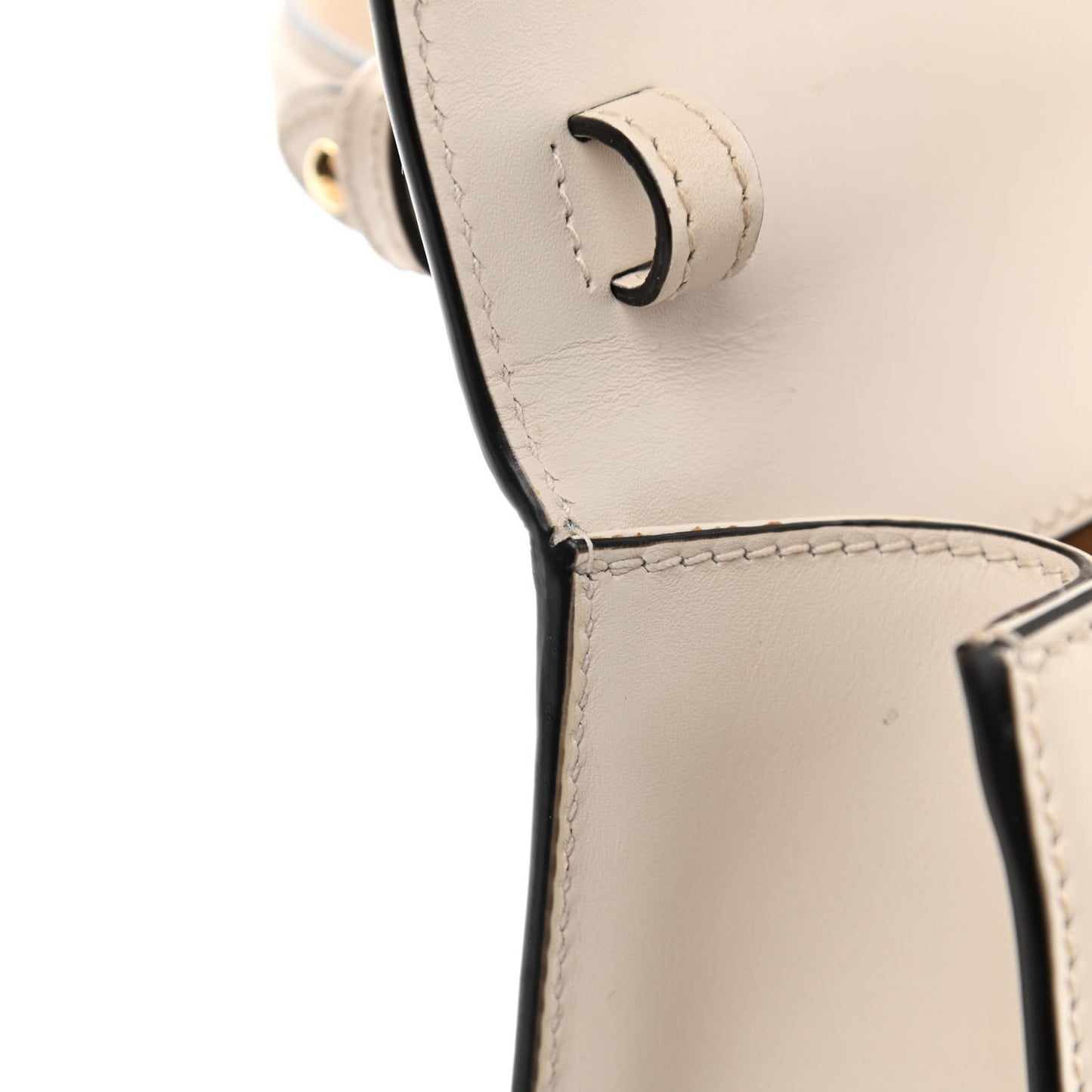 Calfskin Mini Sylvie Top Handle Bag White