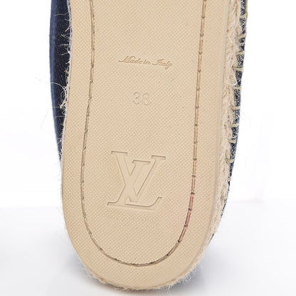 Louis Vuitton Canvas Waterfall Espadrille Flats 38 Marine 9 of 12