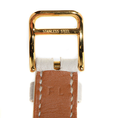 Hermes Stainless Steel Epsom 20mm Kelly Cadena Quartz Watch White 8 of 9