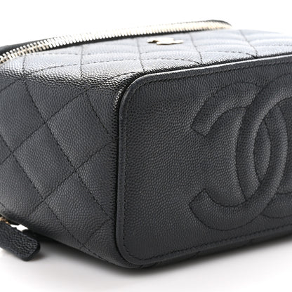 Chanel Caviar Quilted Small Vanity Case With Chain Black 10 of 12