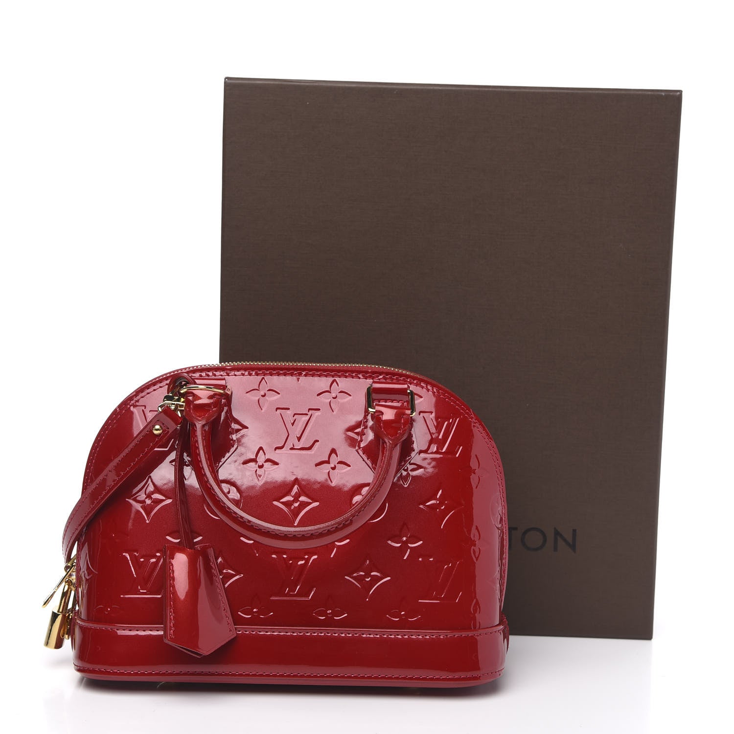 Louis Vuitton Vernis Alma BB Pomme D'Amour 10 of 11