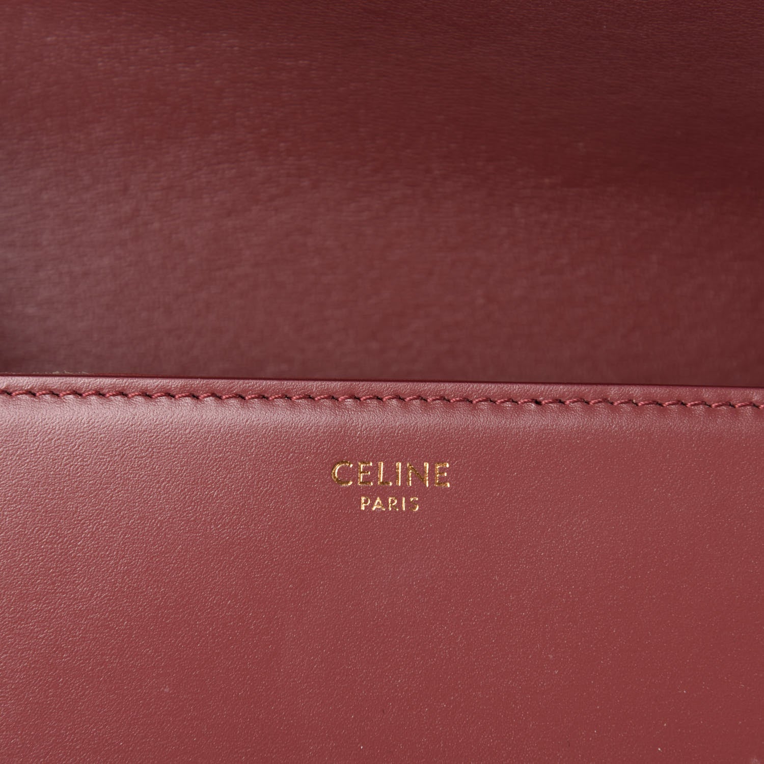 Celine Shiny Calfskin Nano Triomphe Light Burgundy 8 of 11