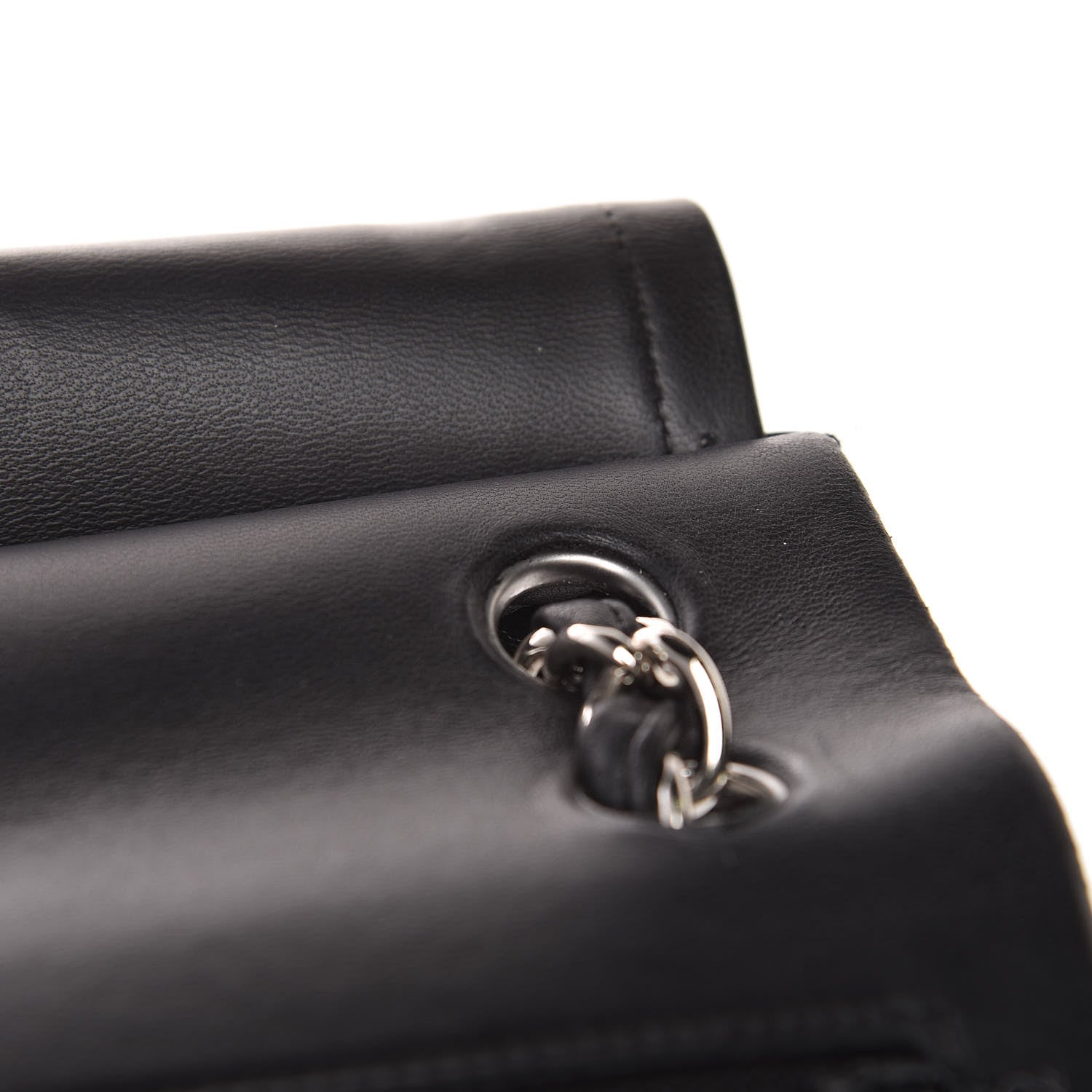 Chanel Lambskin Quilted Jumbo Double Flap Black 13 of 14
