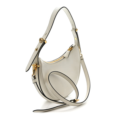 Prada Soft Calfskin Small Arque Shoulder Bag White 3 of 9