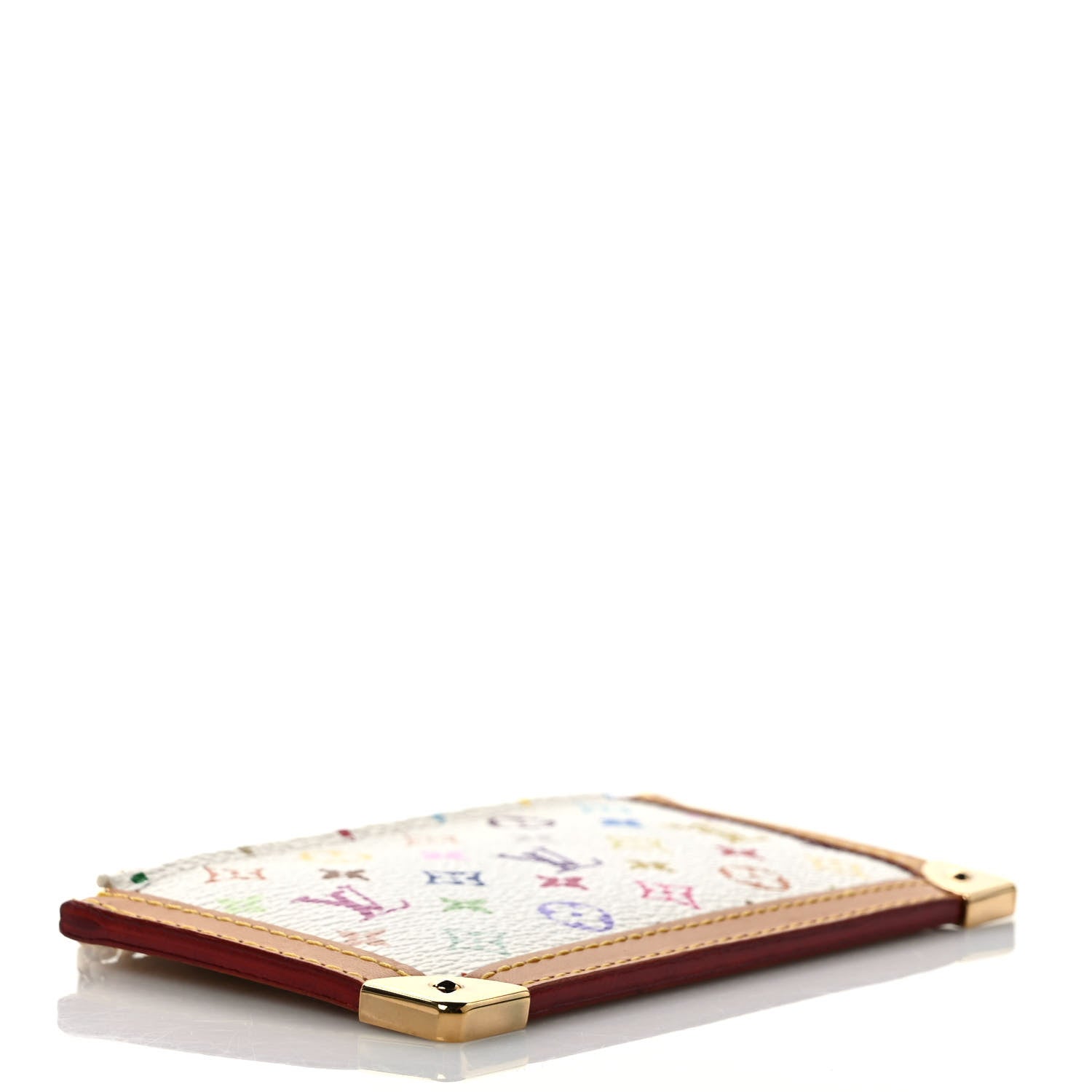 Louis Vuitton Monogram Multicolor Key Pouch White 4 of 6