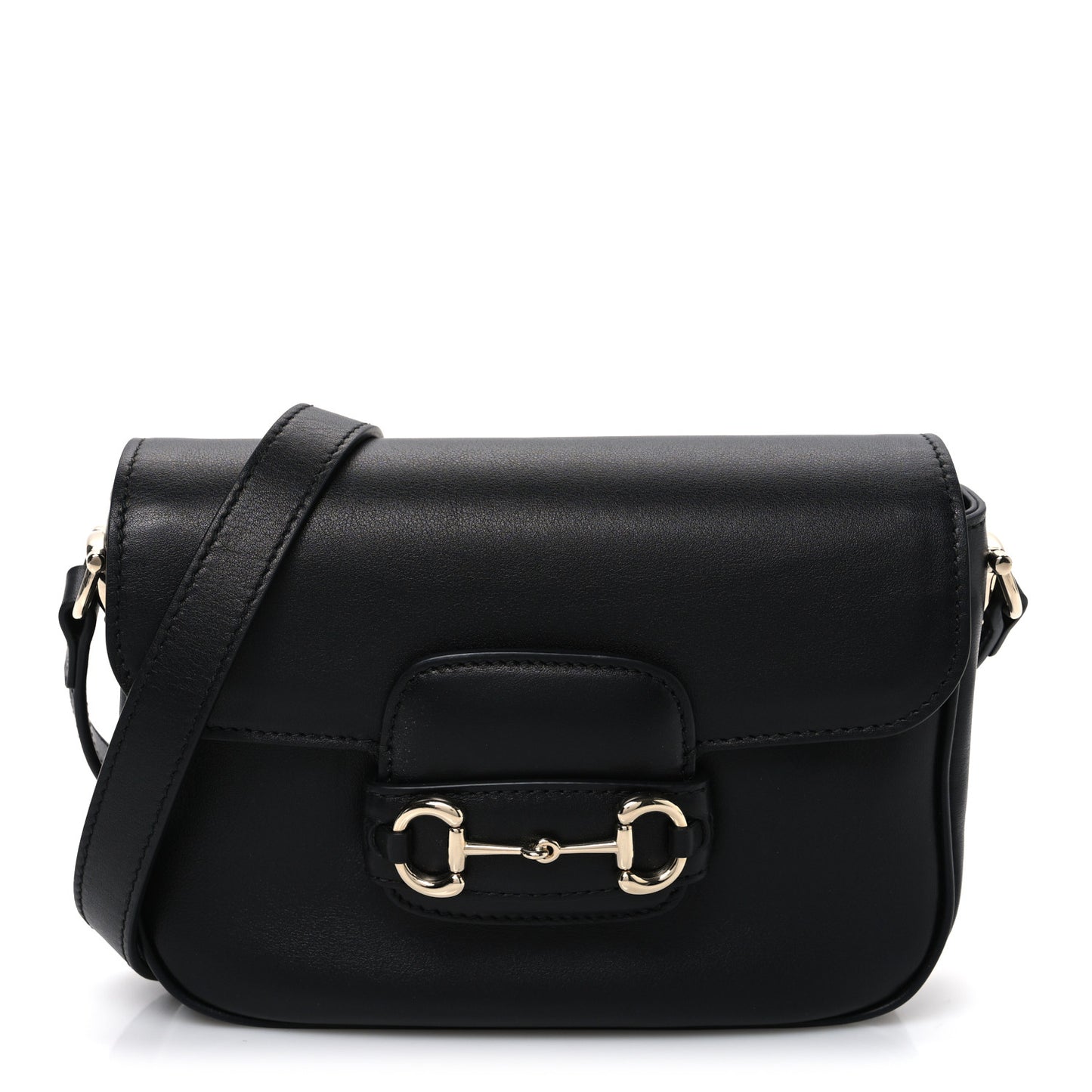 Arabella Calfskin Horsebit 1955 Shoulder Bag  Black
