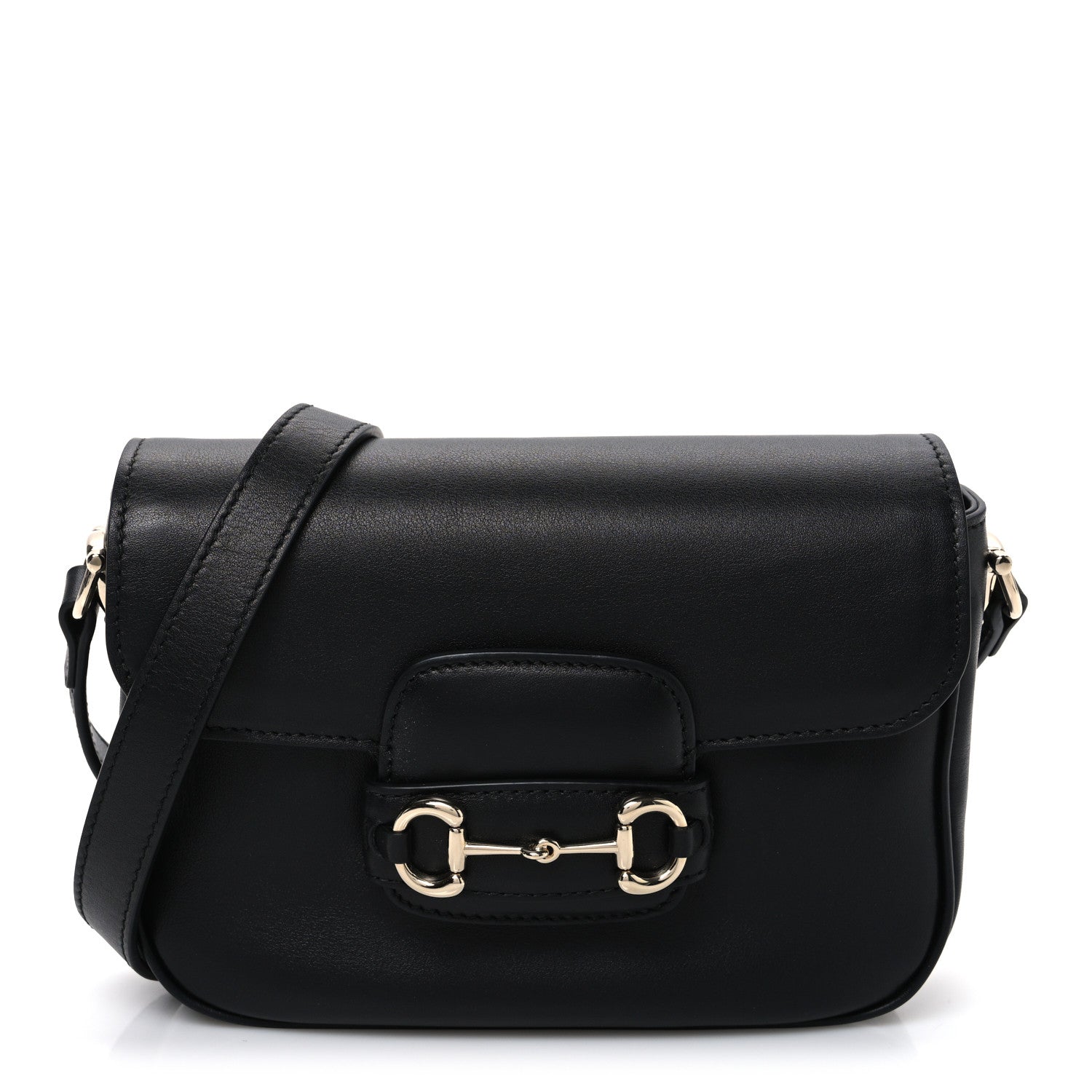 Gucci Arabella Calfskin Horsebit 1955 Shoulder Bag  Black 1 of 10