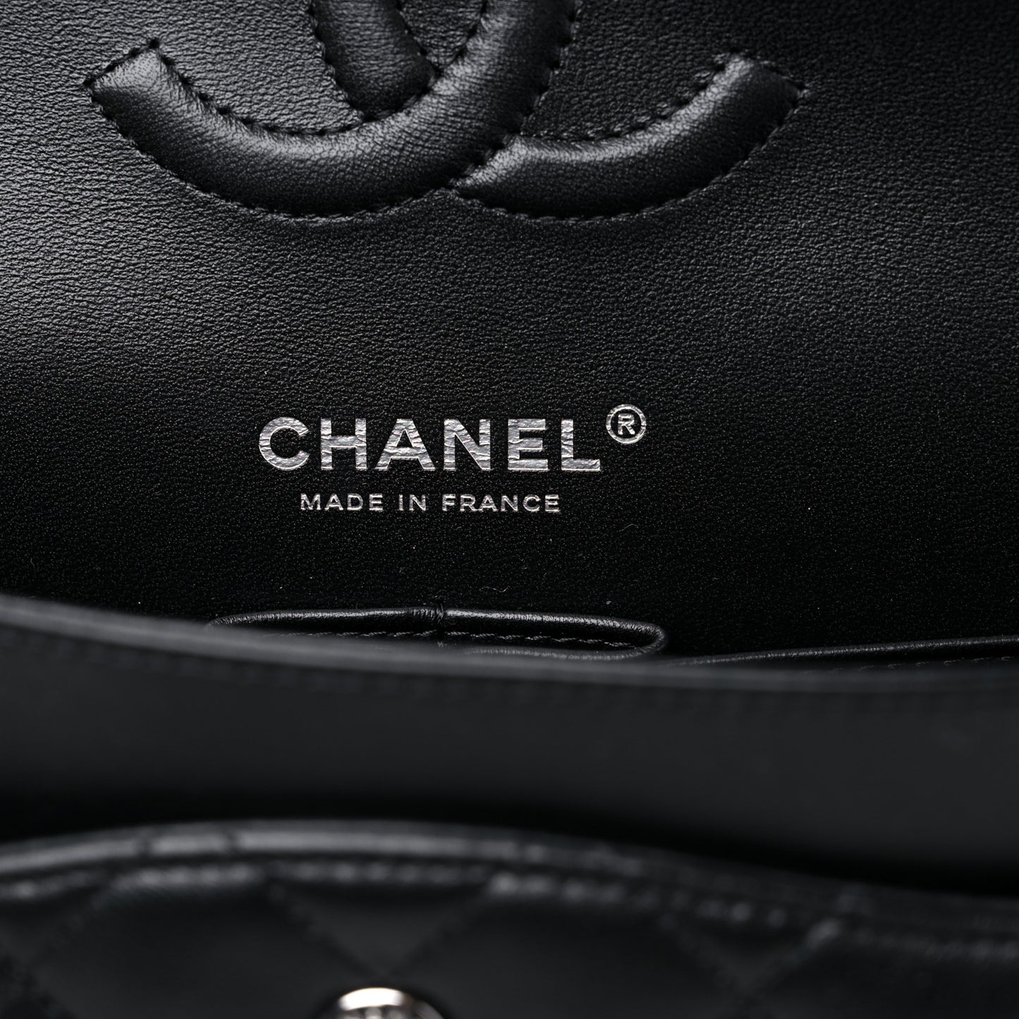 Lambskin Quilted Medium Double Flap So Black
